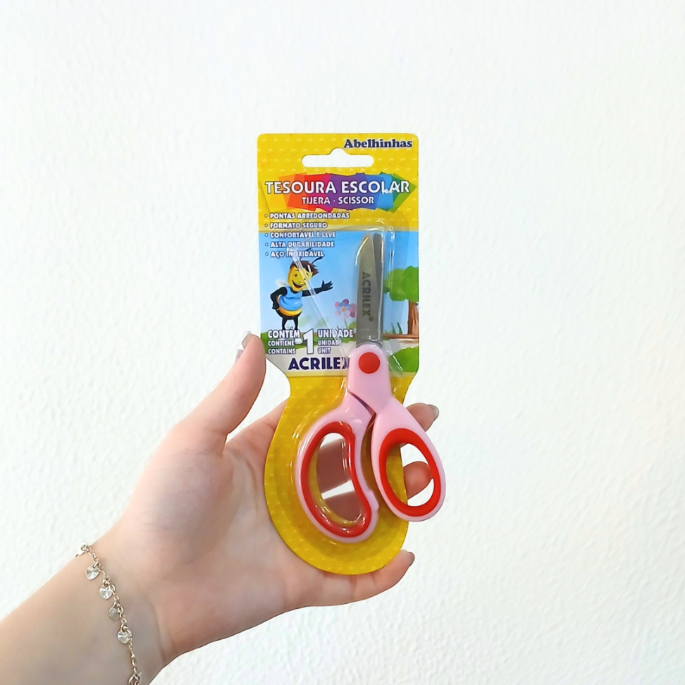 Tesoura Escolar Bicolor Acrilex - #7