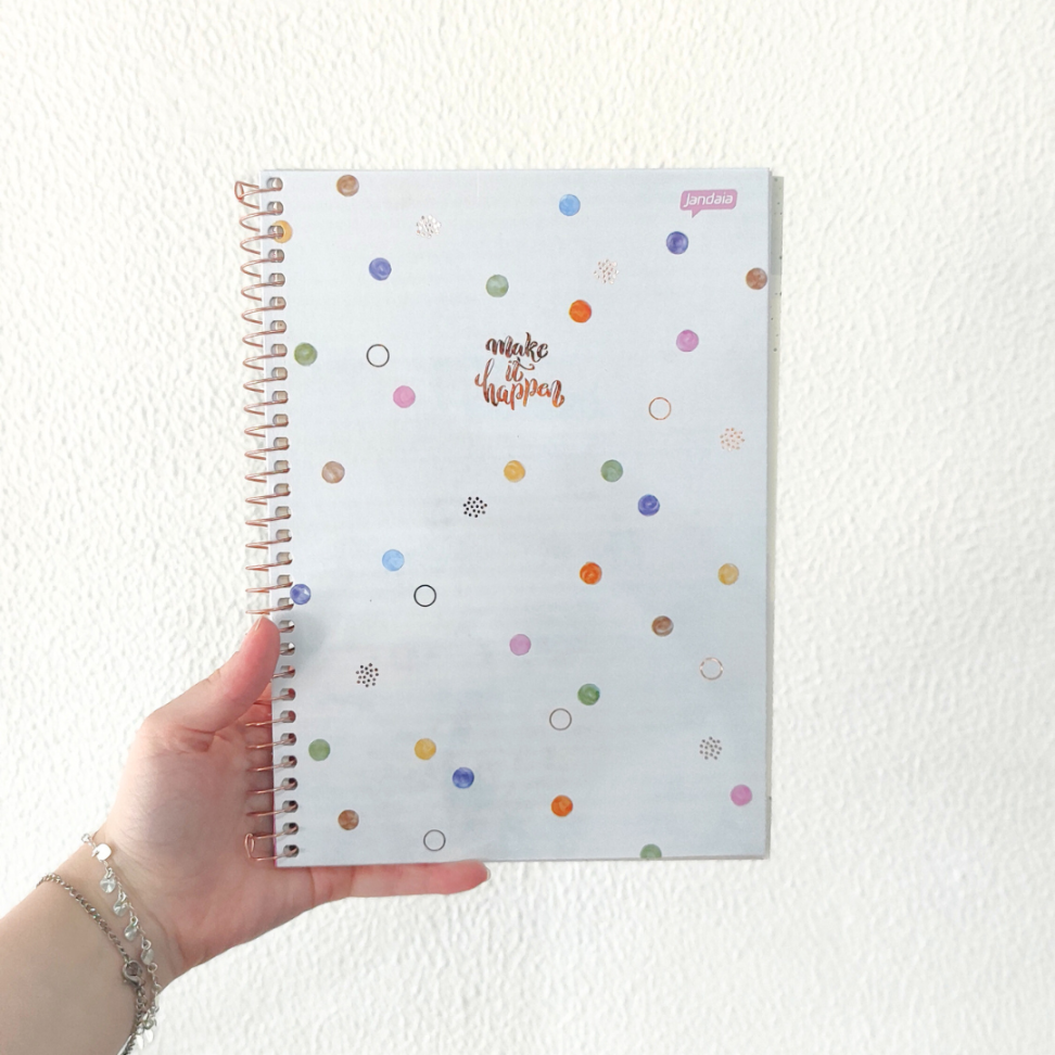Caderno com Espiral Colegial La Creme 1 Matéria Jandaia - #1