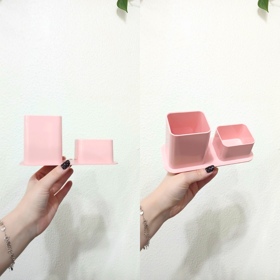 Porta Canetas Duplo Acrílico Color Dello - #8