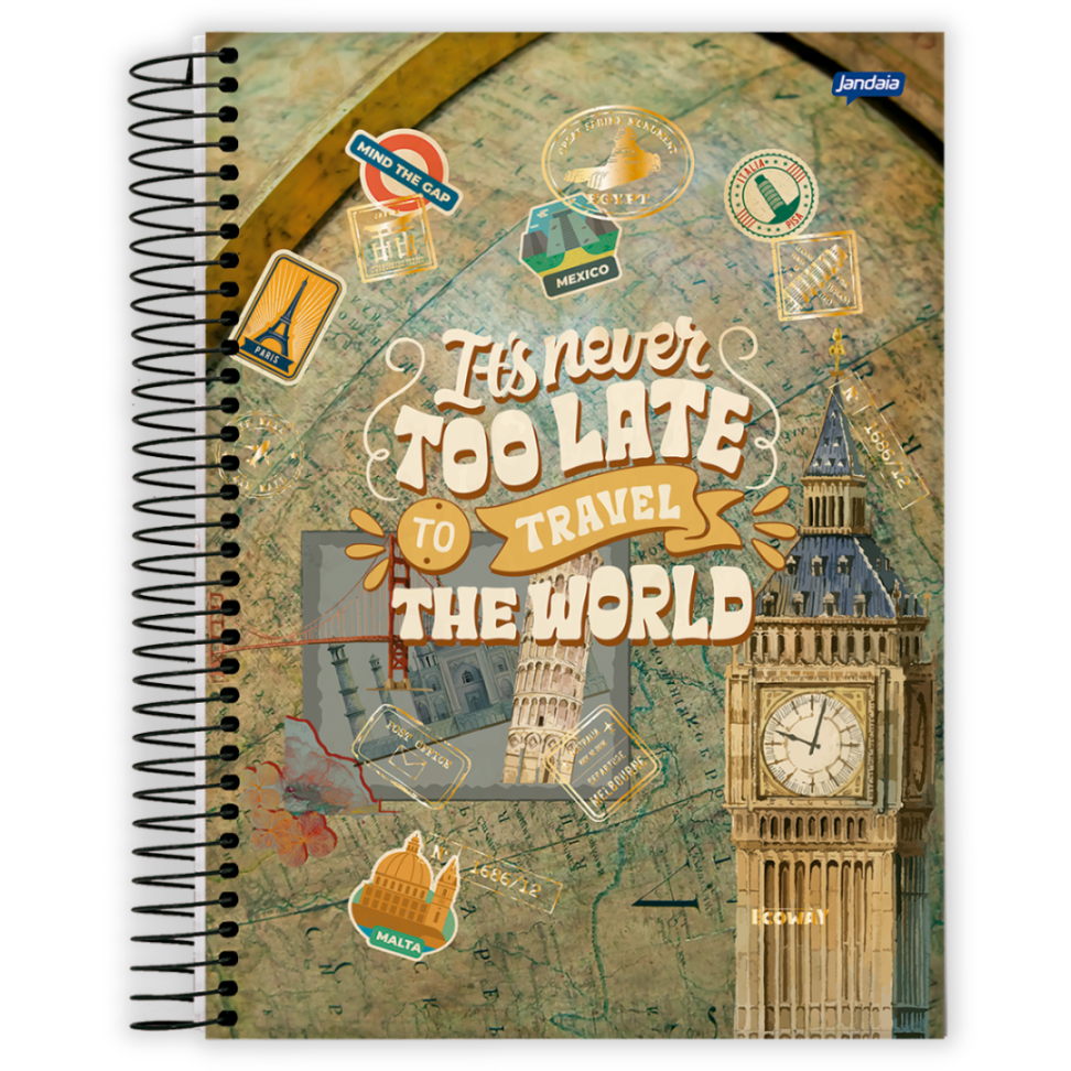 Caderno com Espiral Universitário Eco Way 1 Matéria Jandaia - #1