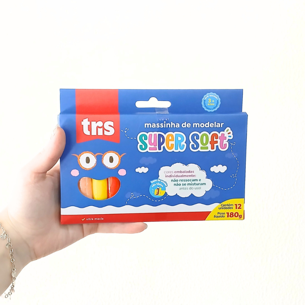 Massinha de Modelar Super Soft 12 Cores 180g Tris - #3