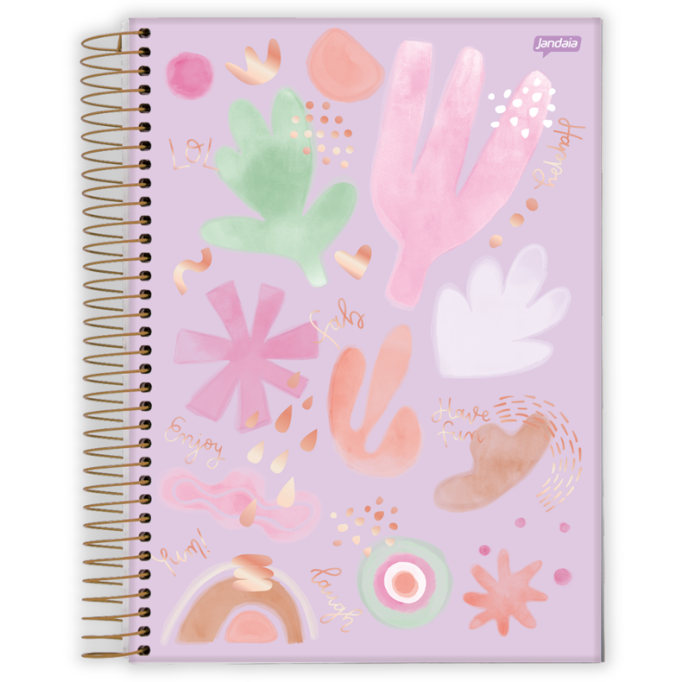 Caderno com Espiral Colegial La Creme 1 Matéria Jandaia - #1