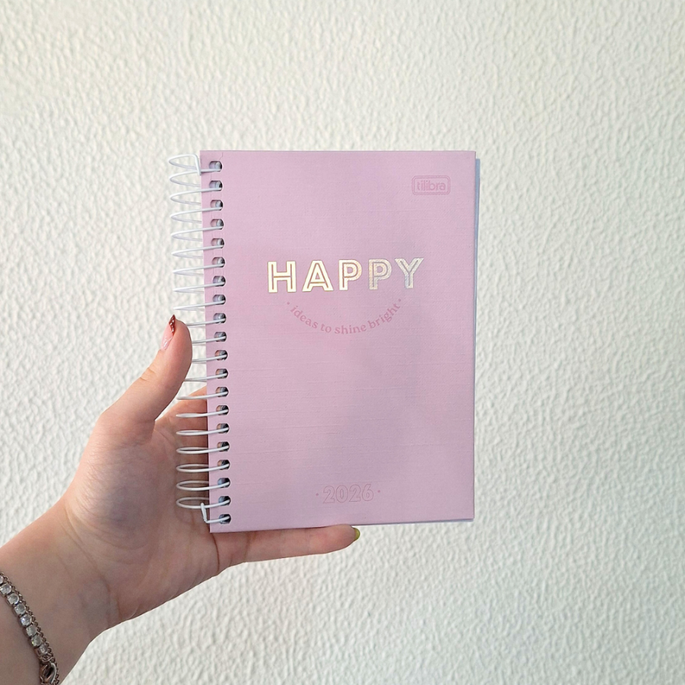 Agenda Espiral Diária Pequena Happy 2026 Tilibra - #10