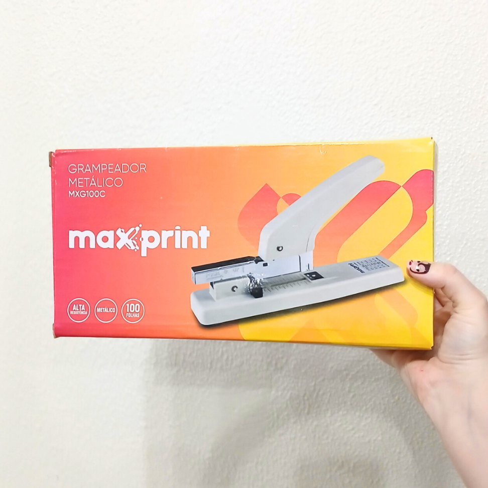 Grampeador 100 Folhas Metálico MXG100C Maxprint - #4