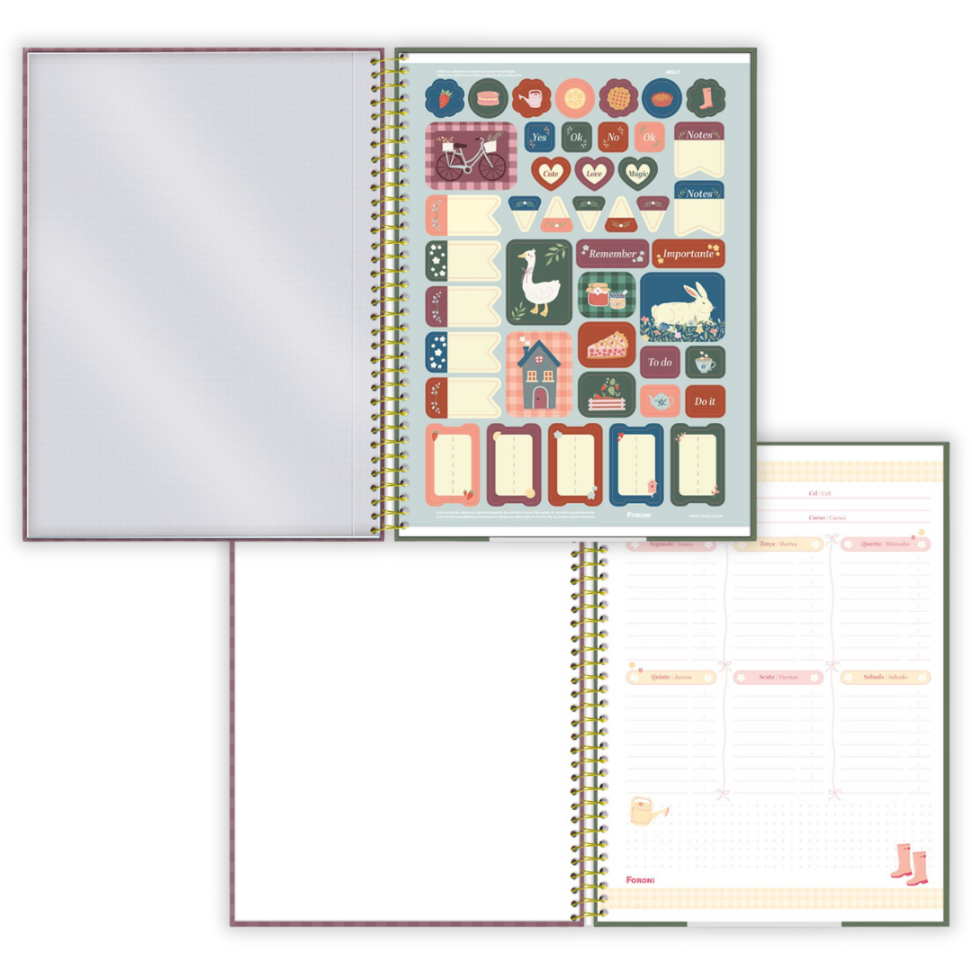 Caderno com Espiral Universitário Milly 1 Matéria Foroni - #1