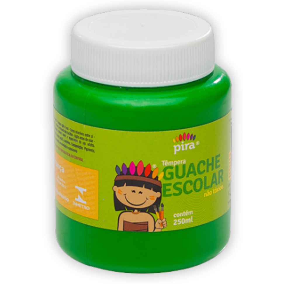 Tinta Têmpera Guache Escolar 250ml Pira - #12