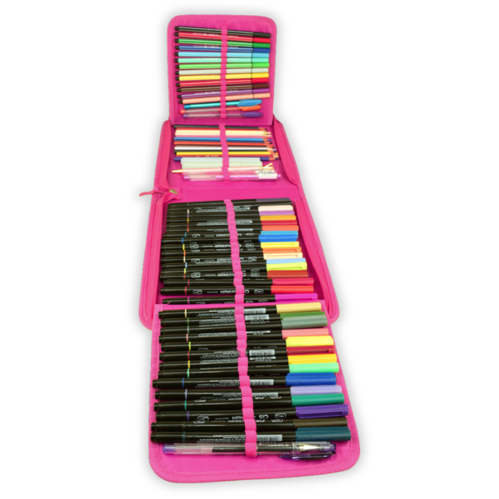 Estojo Pasta para 72 Pens Rosa DAC - #4