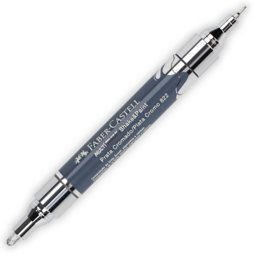 Marcador Multi Mark Prata Cromado Faber-Castell - #3