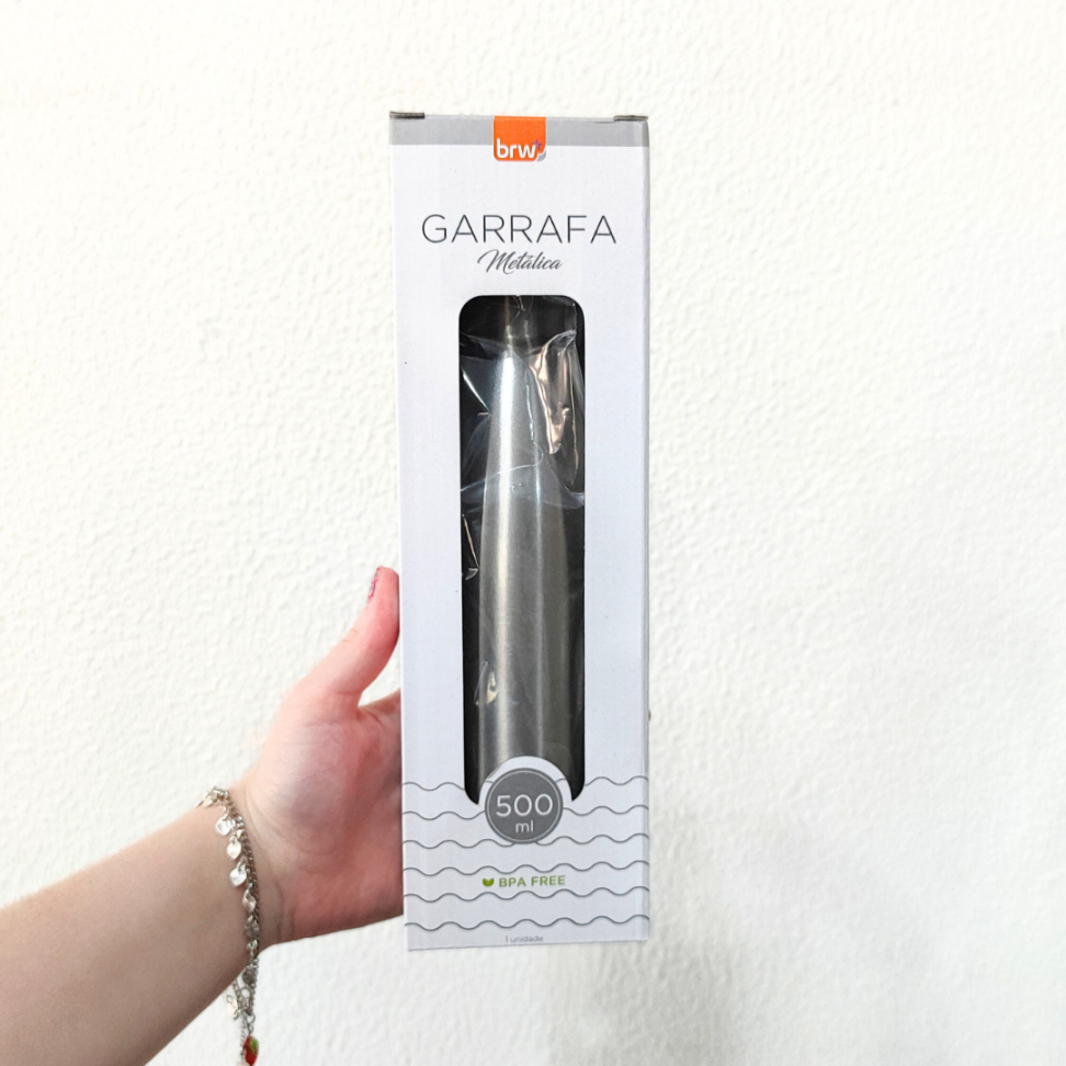 Garrafa Metálica Inox Aço Escovado 500ml BRW - #1