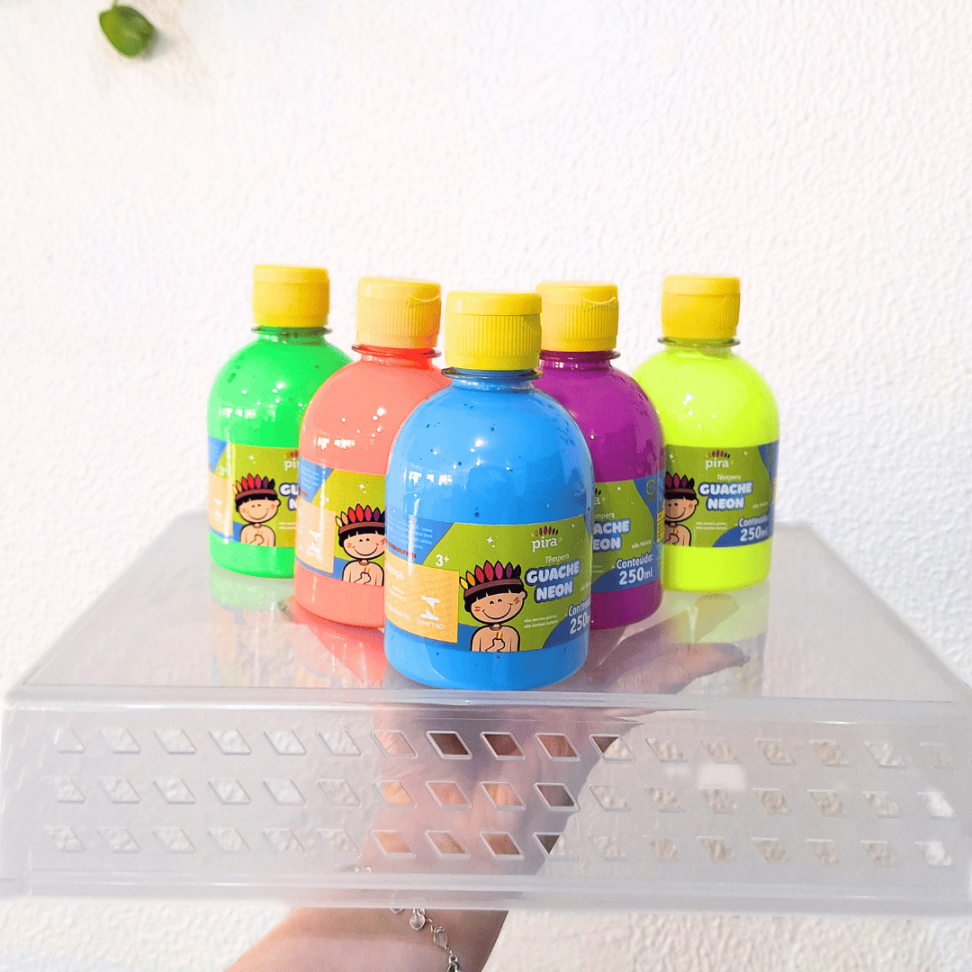 Tinta Têmpera Guache Escolar Neon 250ml Pira - #7