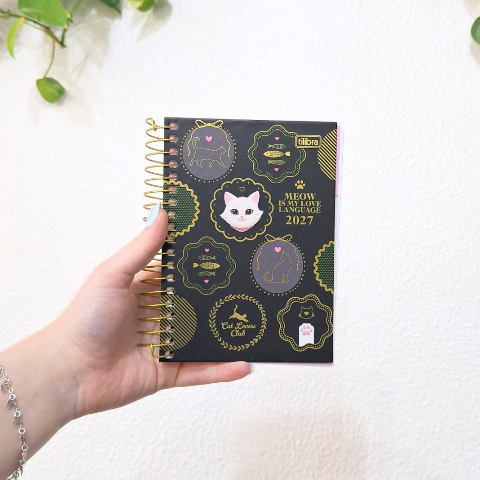 Agenda com Espiral Diária Mini Purrfect Cats 2027 Tilibra - #10