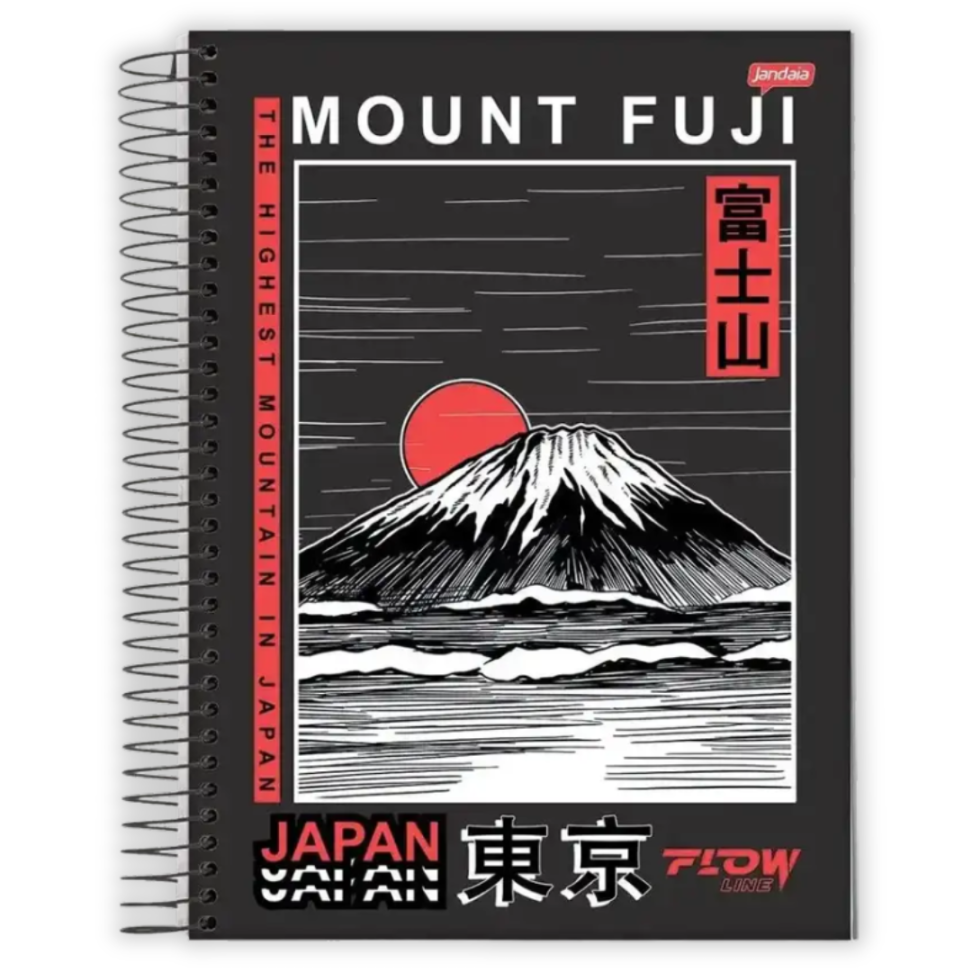 Caderno com Espiral Universitário Flow Line 1 Matéria Jandaia - #1