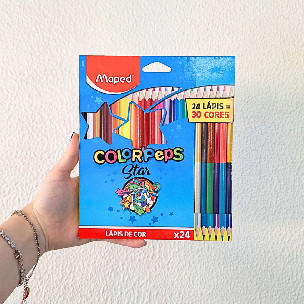 Lápis de Cor 30 Cores 24 Clássicos + 6 Bicolor Star Color'Peps Maped - #3