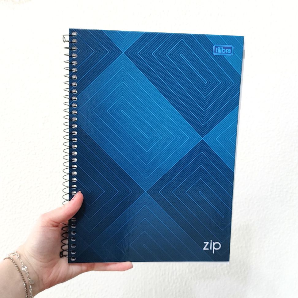 Caderno com Espiral Universitário 1 Matéria Zip B Tilibra - #9