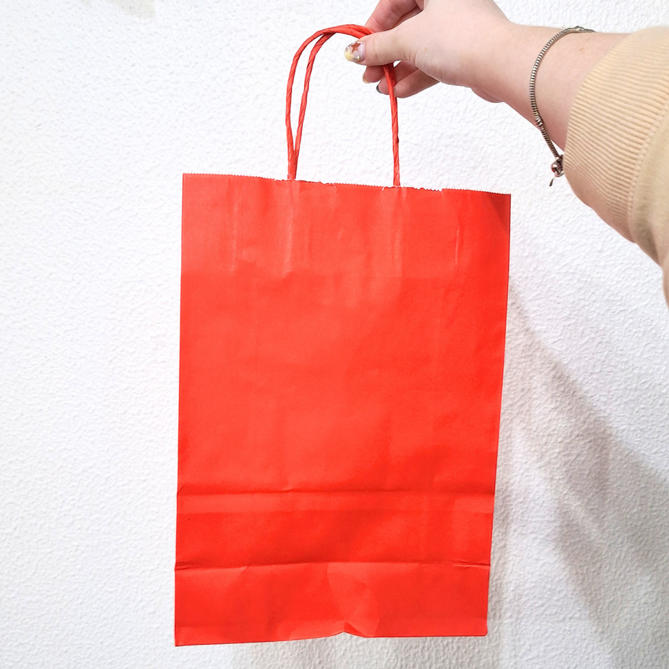 Sacola Kraft Vermelha 22,5cm x 31,5cm x 10cm Scrity