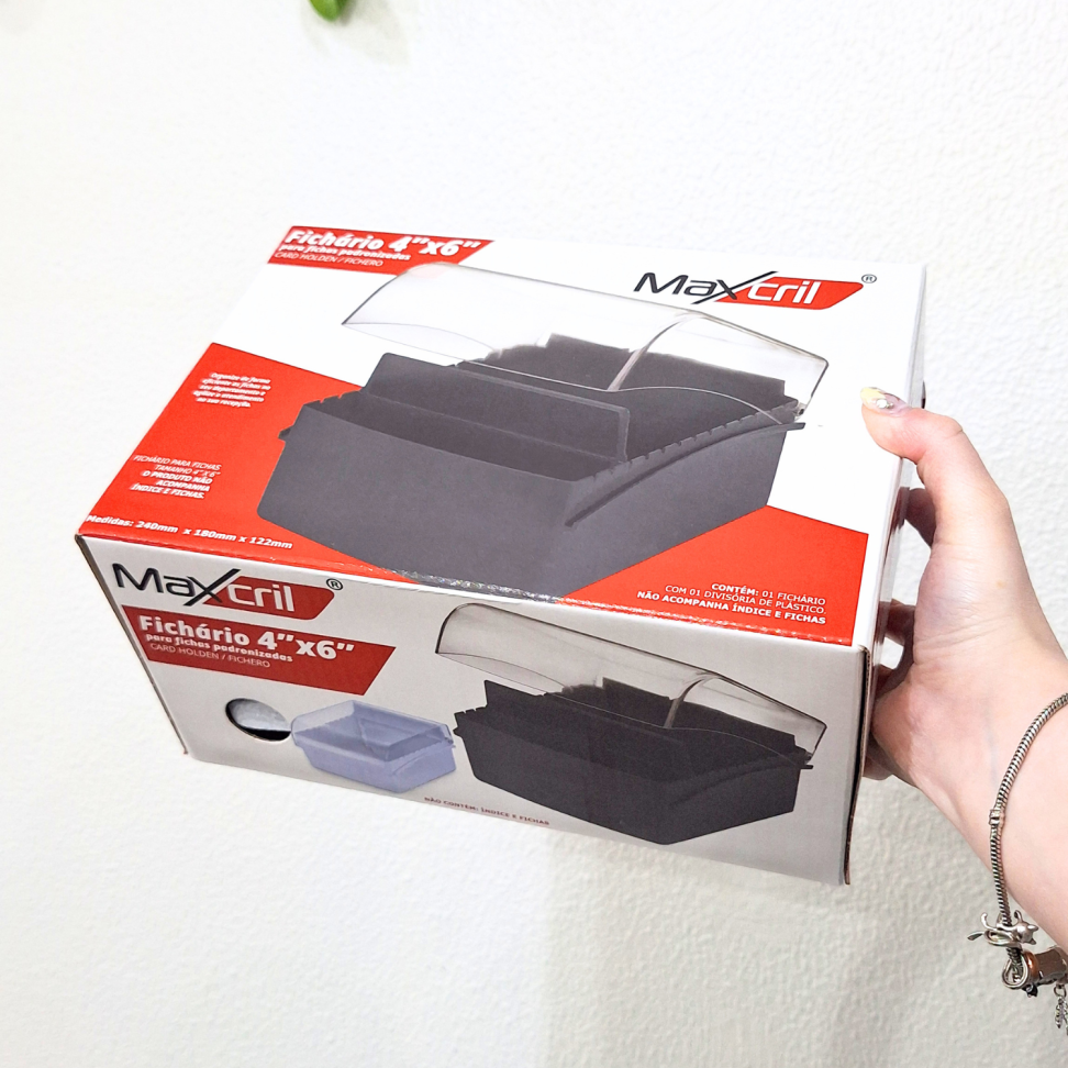 Fichário de Mesa Acrílico 4" x 6" Maxcril - #3
