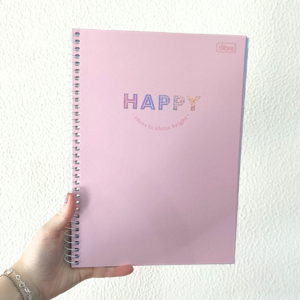 Caderno com Espiral Universitário 1 Matéria Happy Connect Tilibra - #1