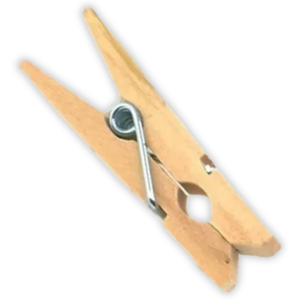 Mini Prendedor de Roupa Cru 100 Unidades Kit - #3