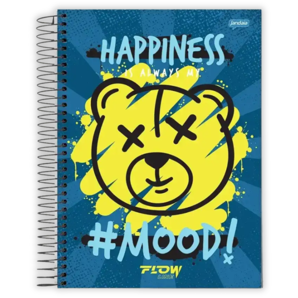 Caderno com Espiral Universitário Flow Line 1 Matéria Jandaia - #1