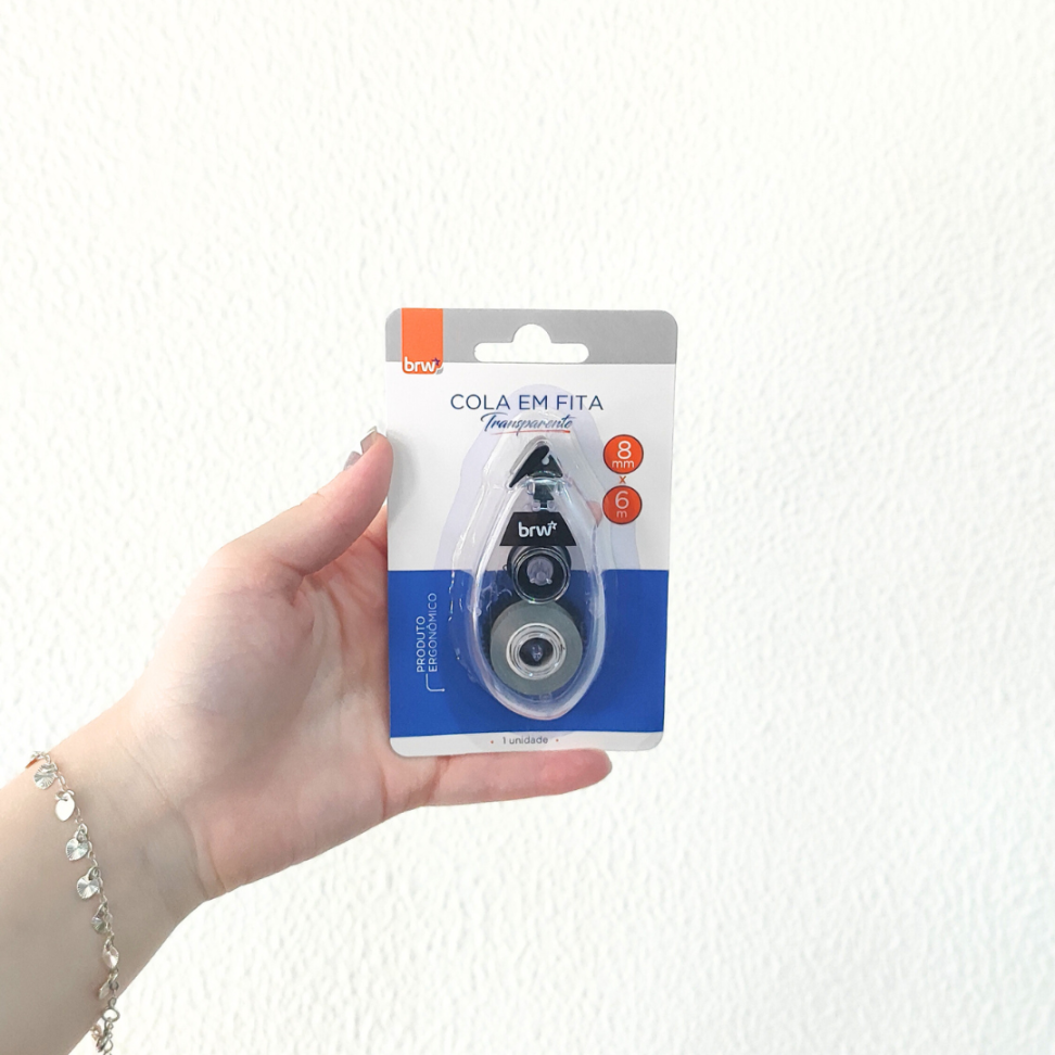 Cola em Fita Transparente 6m x 8mm BRW - #3