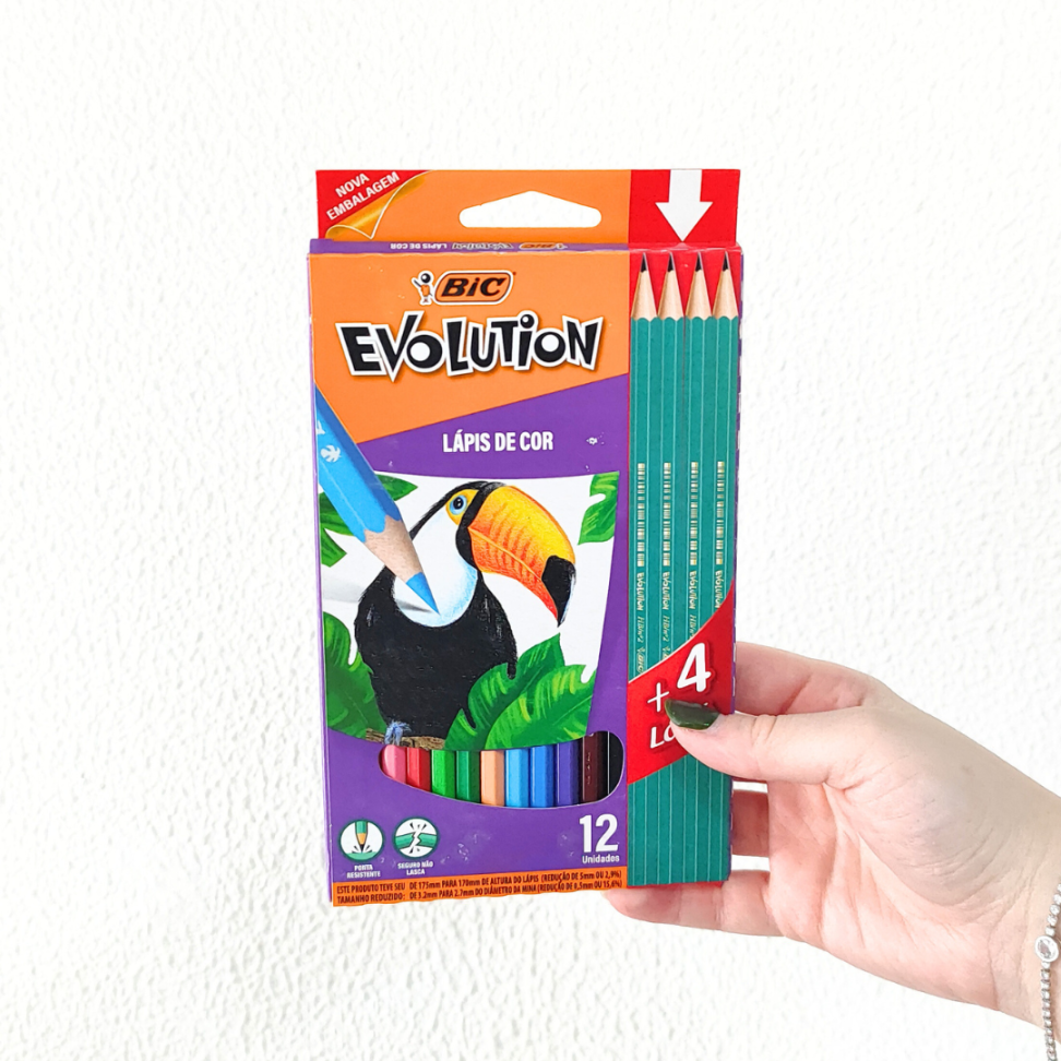 Lápis de Cor 12 Cores + 4 Lápis de Escrever Evolution Bic - #3