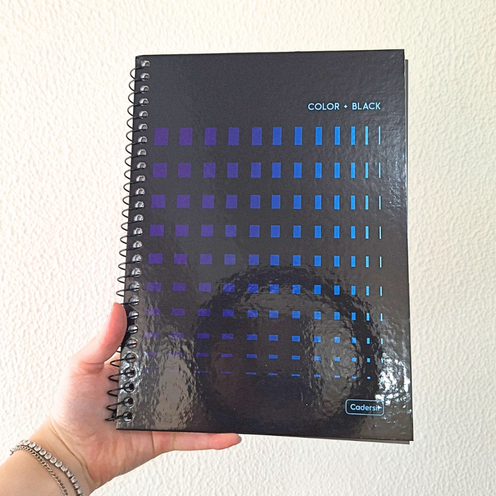 Caderno com Espiral Universitário Color + Black 1 Matéria Cadersil - #6