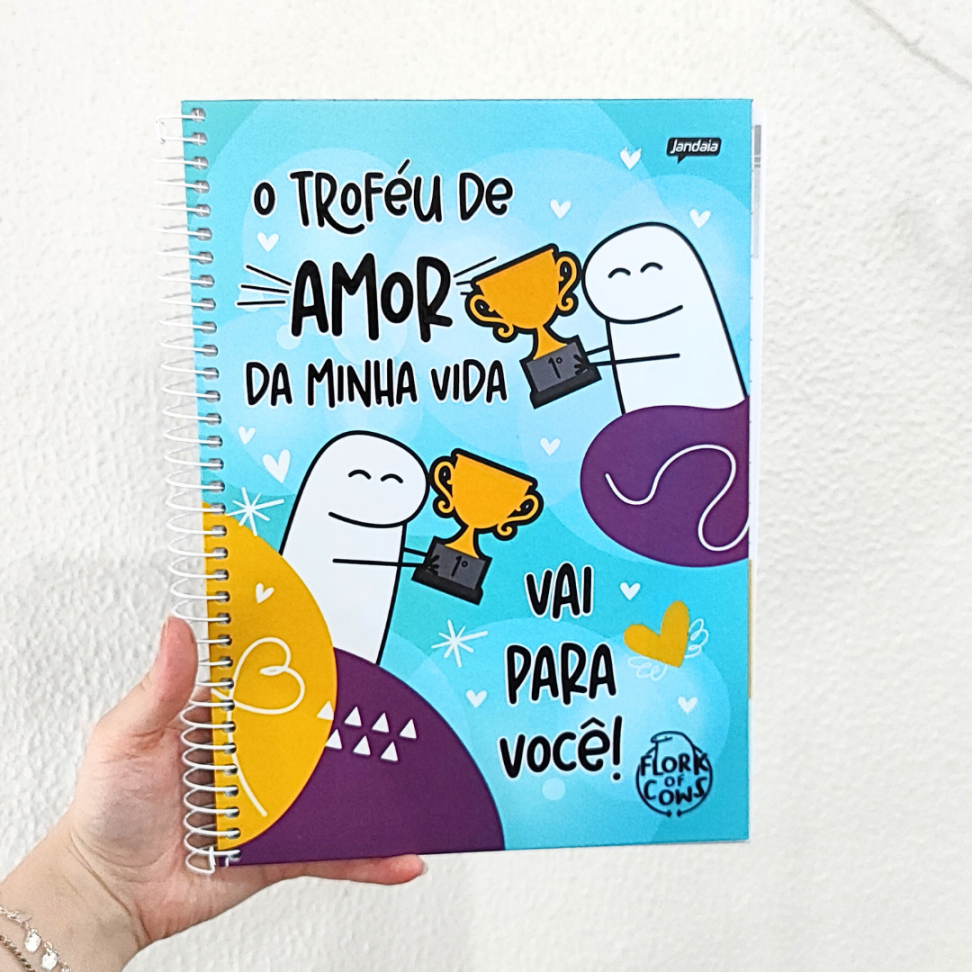 Caderno com Espiral Universitário Flork of Cows 10 Matérias Jandaia - #1