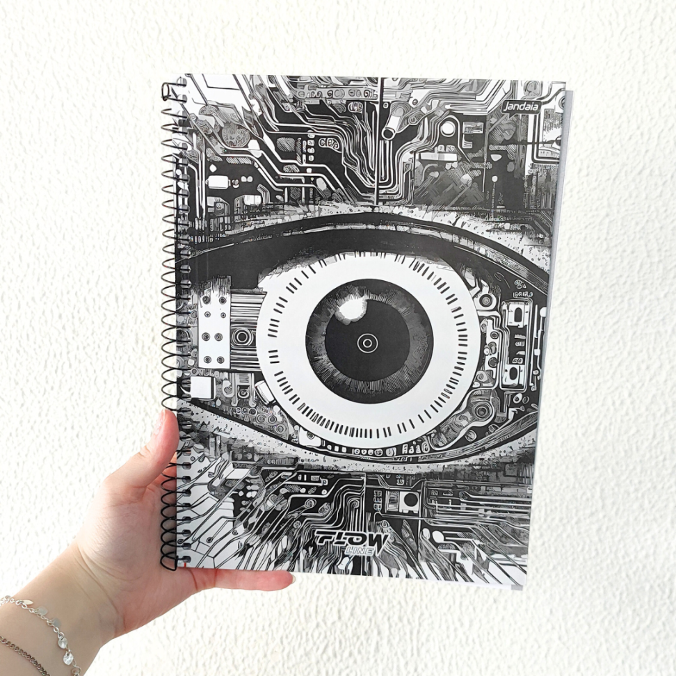 Caderno com Espiral Universitário Flow Line 1 Matéria Jandaia - #1