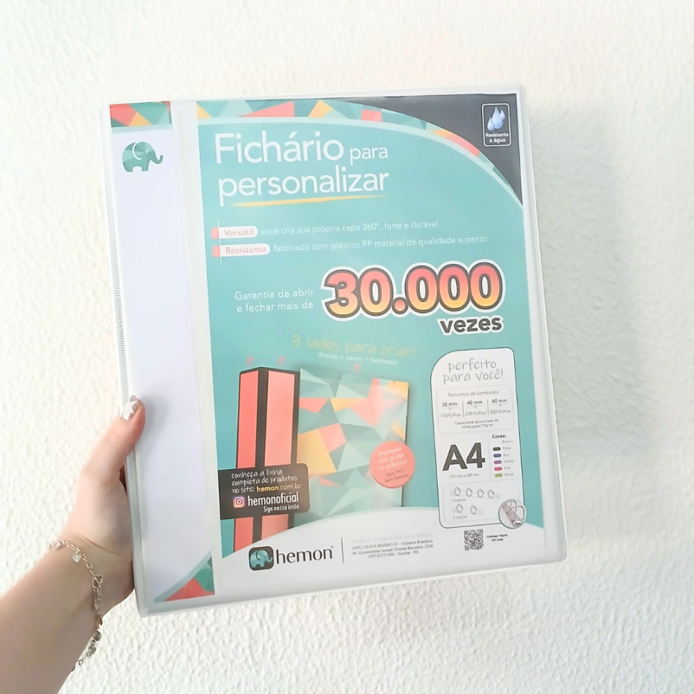 Pasta Fichário para Personalizar A4 Hemon - #3