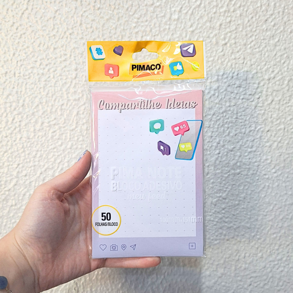 Bloco Adesivo Pima Note 100mm x 151mm My Feed Pimaco - #1