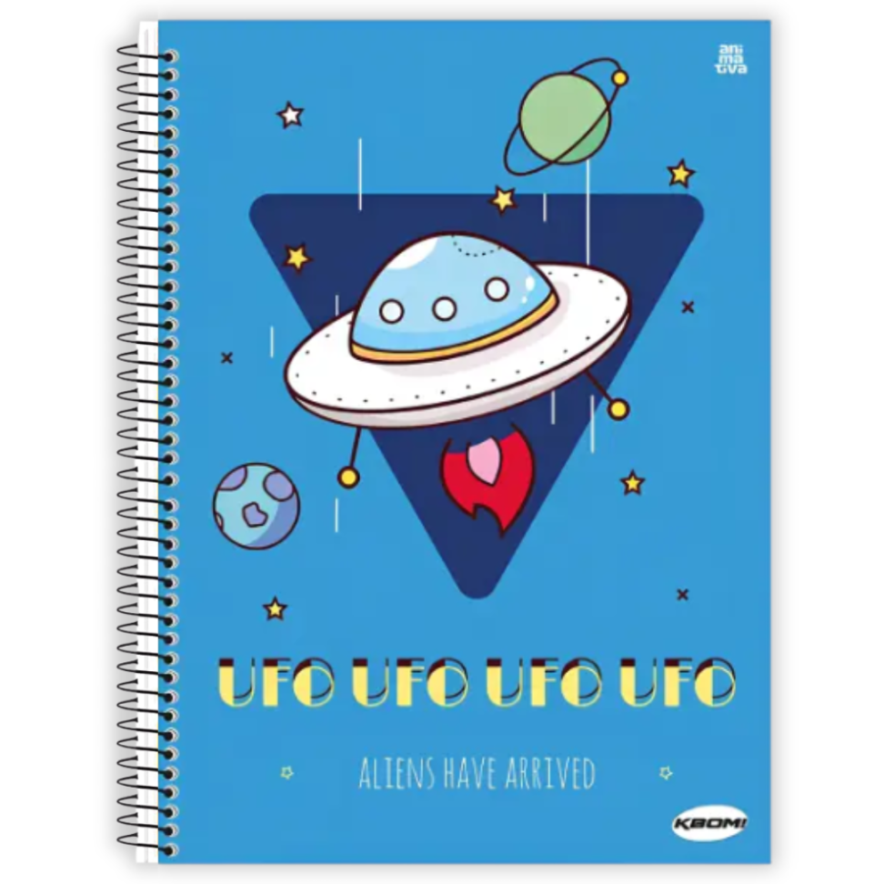 Caderno com Espiral Universitário KBom! Masculino 1 Matéria Animativa - #1