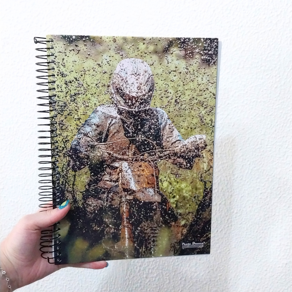 Caderno com Espiral Universitário Up 10 Matérias Pauta Branca - #7