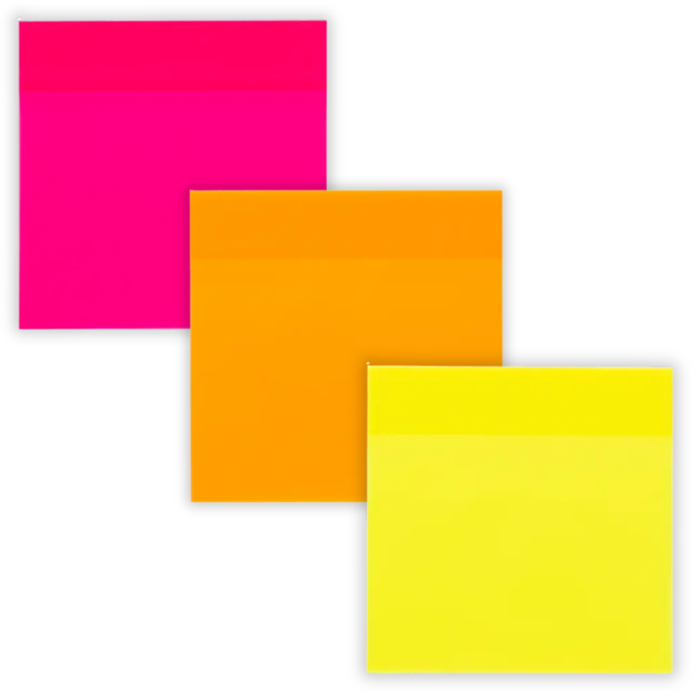 Bloco Adesivo Transparente 76mm x 76mm Neon Maxprint
