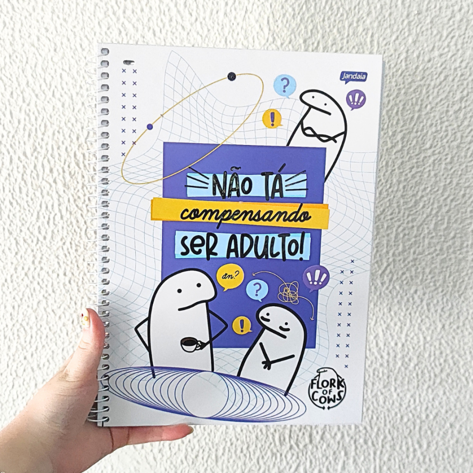 Caderno com Espiral Universitário Flork of Cows 1 Matéria Jandaia - #1