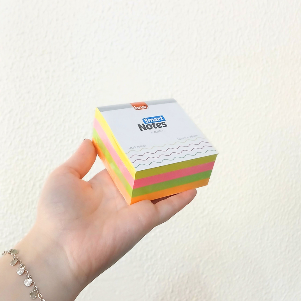 Blocos Smart Notes 76mm x 76mm 4 Cores Cube Neon BRW - #4