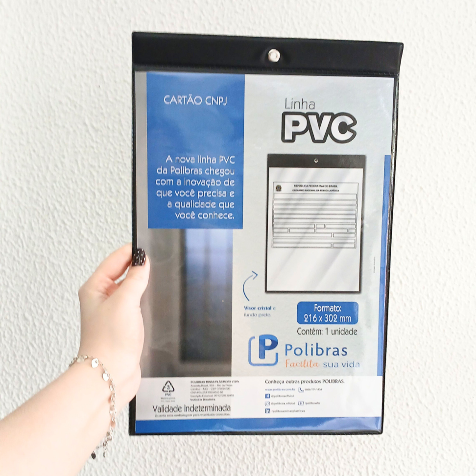 Protetor de Cartão CNPJ Ofício PVC Polibras - #2