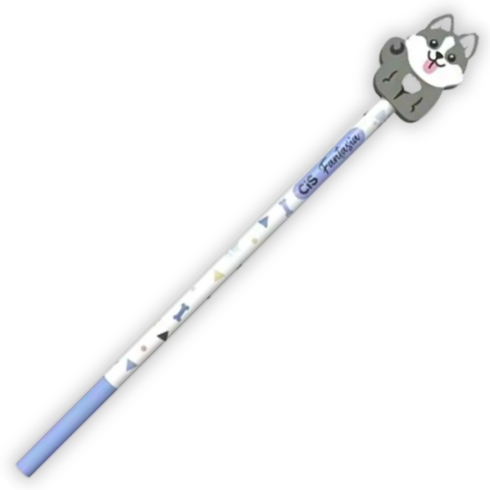 Lápis Grafite de Escrever com Borracha Ponteira Pets Fantasia CiS - #4