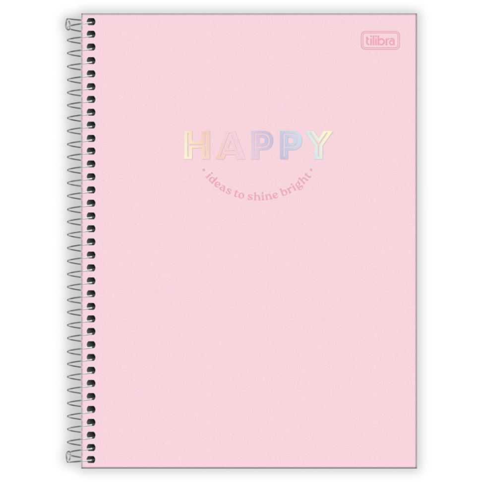 Caderno com Espiral Universitário 1 Matéria Happy Connect Tilibra - #1