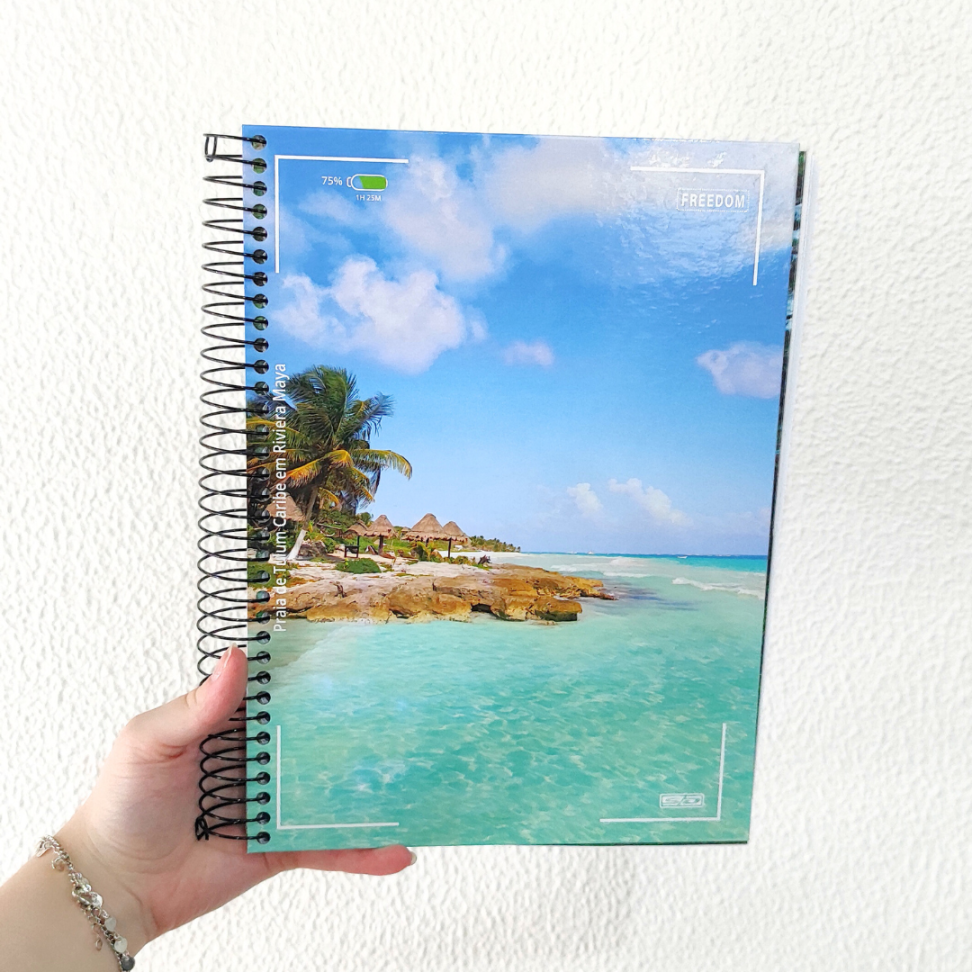 Caderno com Espiral Universitário Freedom 12 Matérias Animativa - #1