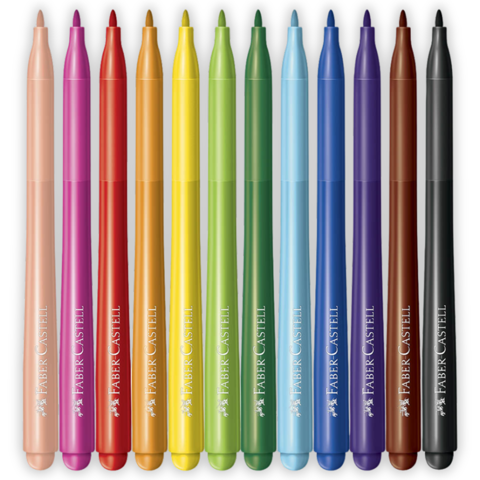 Canetinha Hidrográfica Vai e Vem 12 Cores Faber-Castell - #3