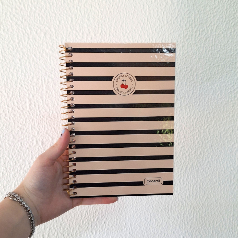 Caderno com Espiral Pequeno 1/4 Cherry Lovers Cadersil - #8
