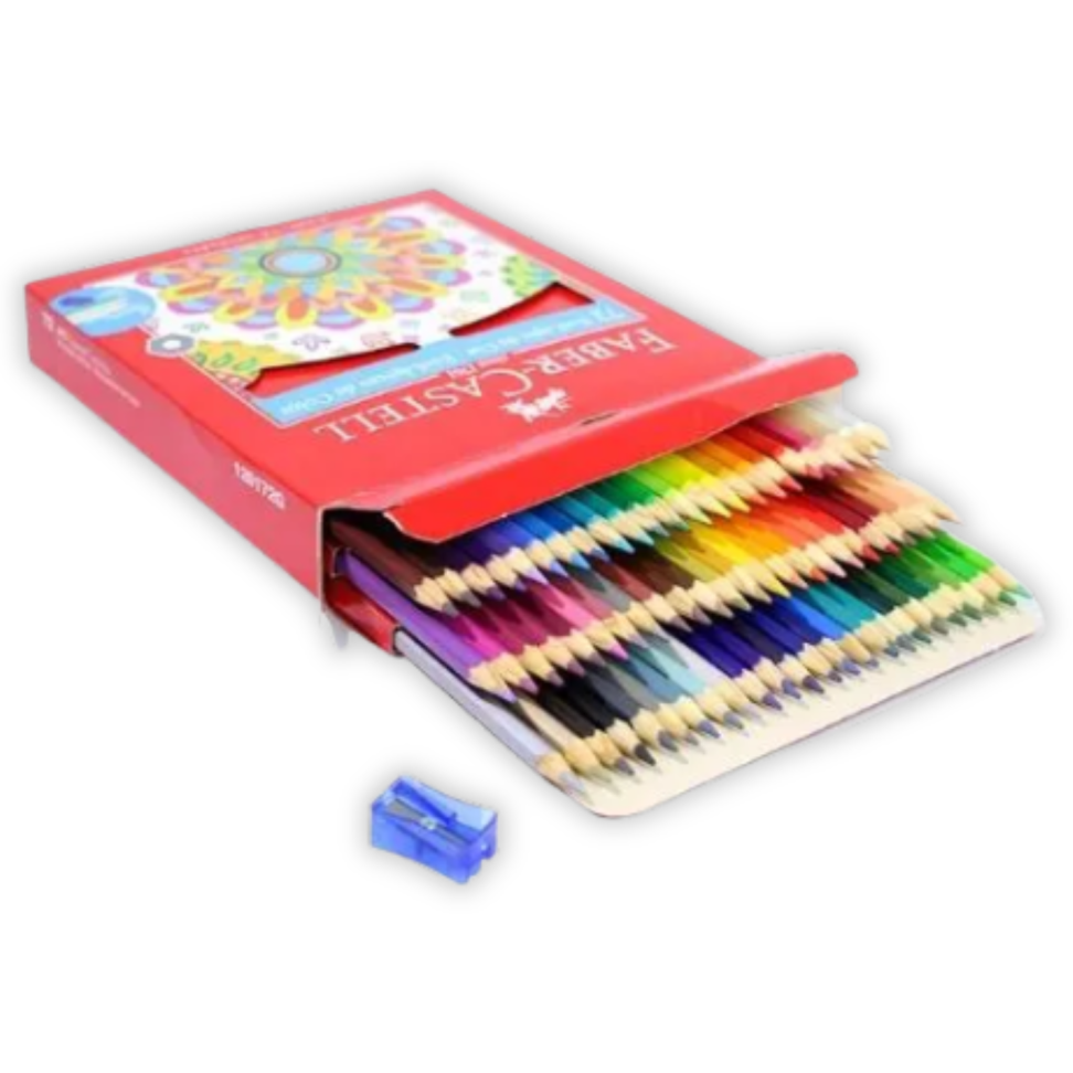 Lápis de Cor Eco 72 Cores + 1 Apontador Simples Faber-Castell - #2