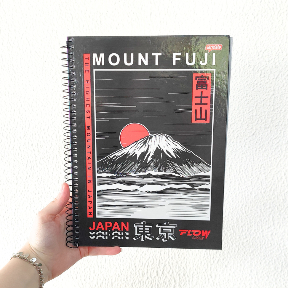 Caderno com Espiral Universitário Flow Line 1 Matéria Jandaia - #1