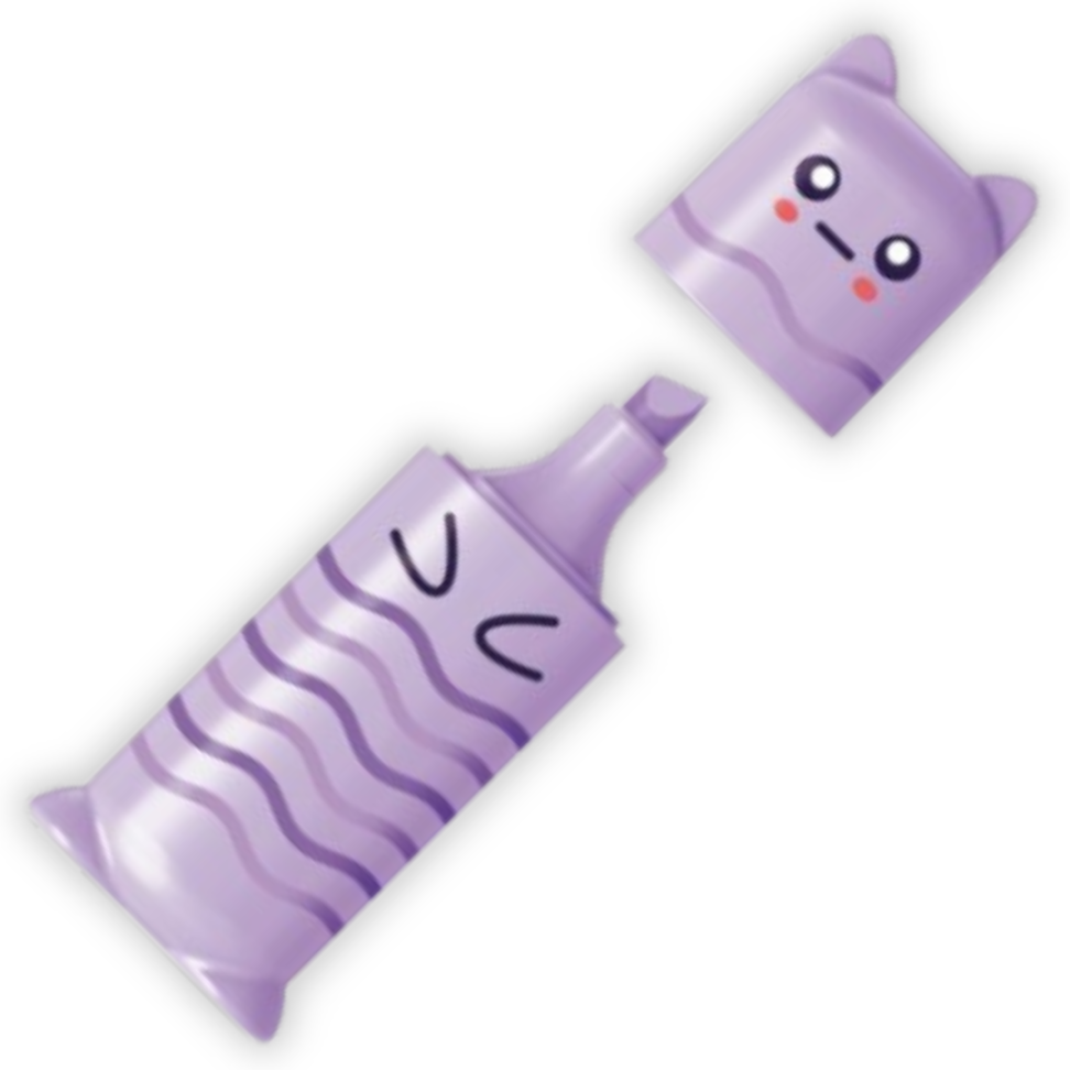 Mini Marca Texto Tons Pastel Cute Maped - #5