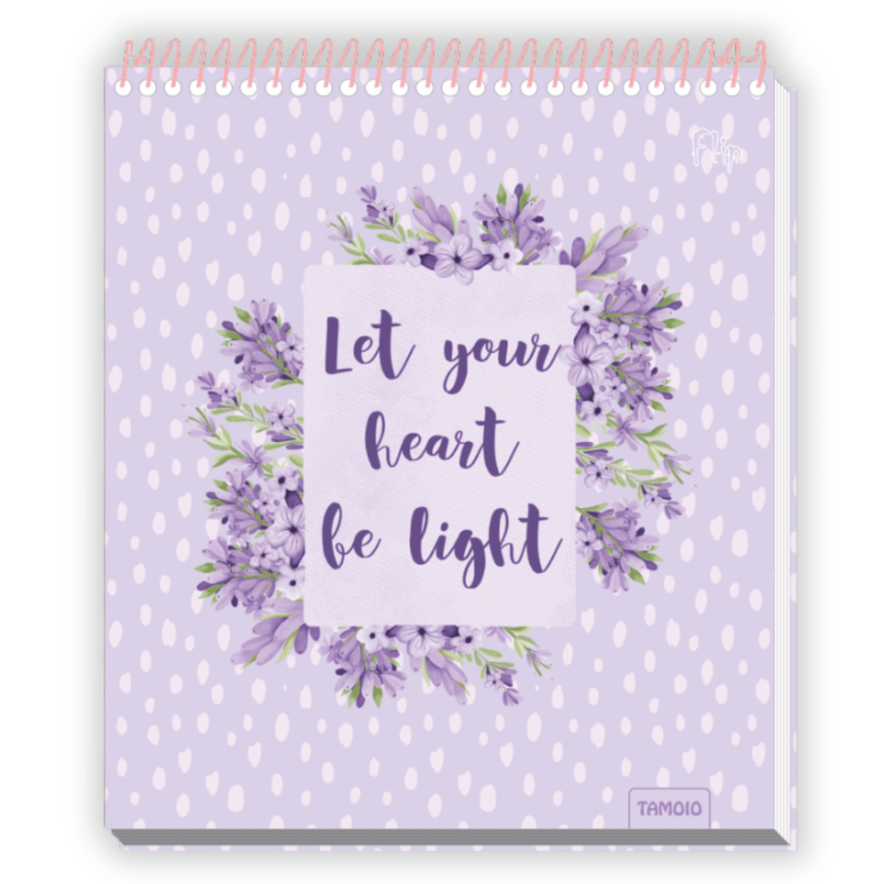 Caderno com Espiral Vertical Flip Poá Line Tamoio - #4