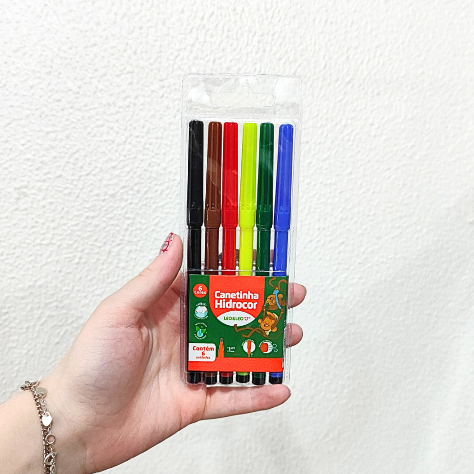 Canetinha Hidrocor 6 Cores Leo e Leo - #1