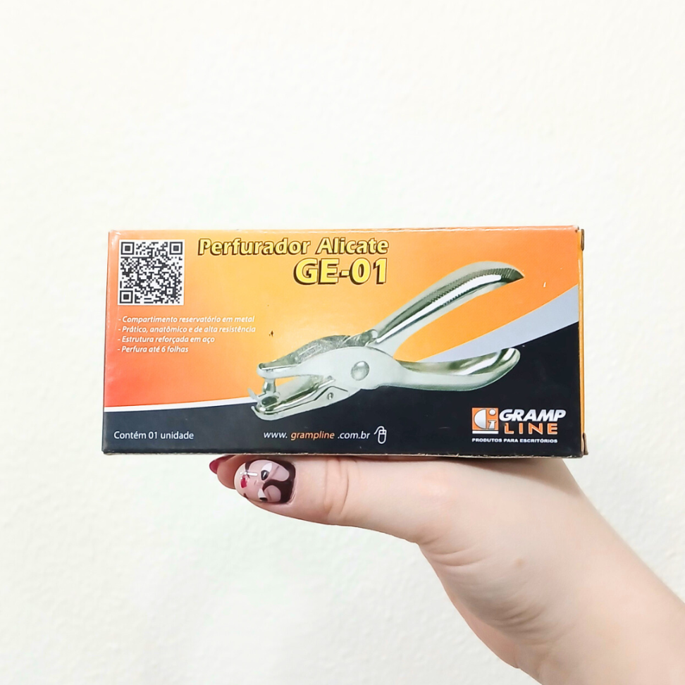 Perfurador 1 Furo Alicate 6 Folhas GE-01 Grampline - #3