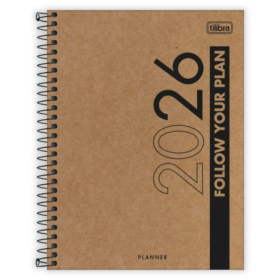 Planner Espiral Médio Kraftwork 2026 Tilibra - #4