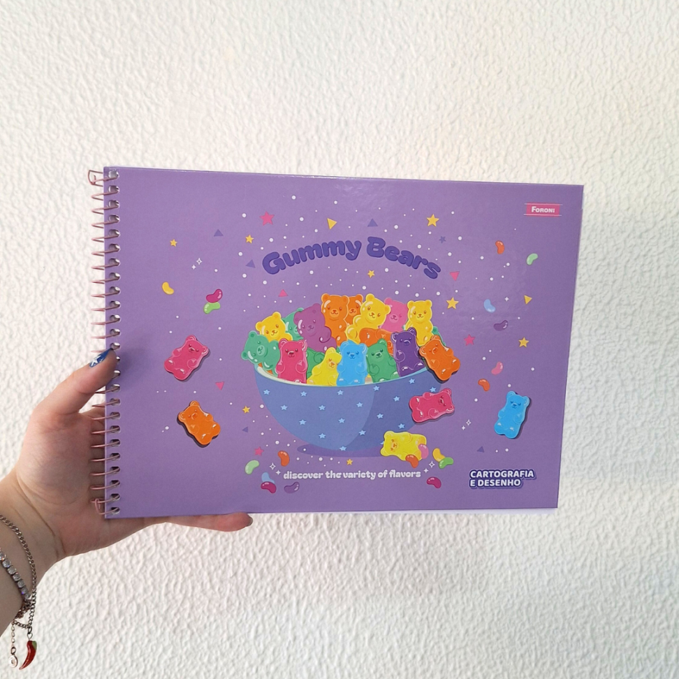 Caderno de Cartografia e Desenho Sugar Rush Foroni - #1