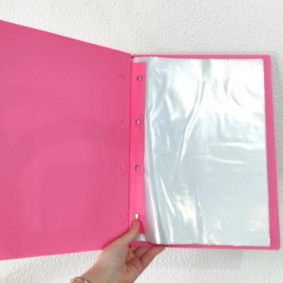 Pasta Catálogo 20 Sacos com Visor Rosa ACP - #3